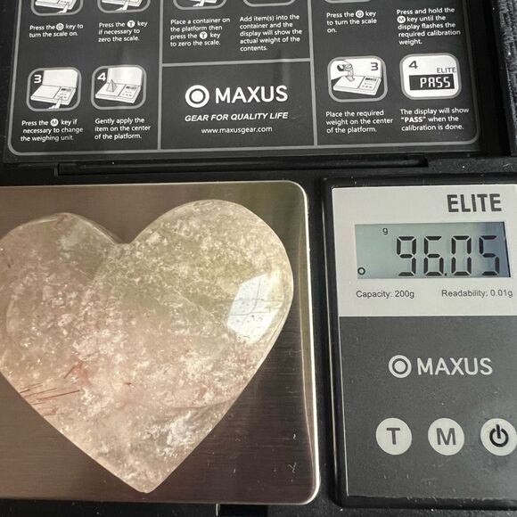 Golden Rutilated Threads and Garden Quartz Heart‎ Carving (1) - Picture 16 of 16